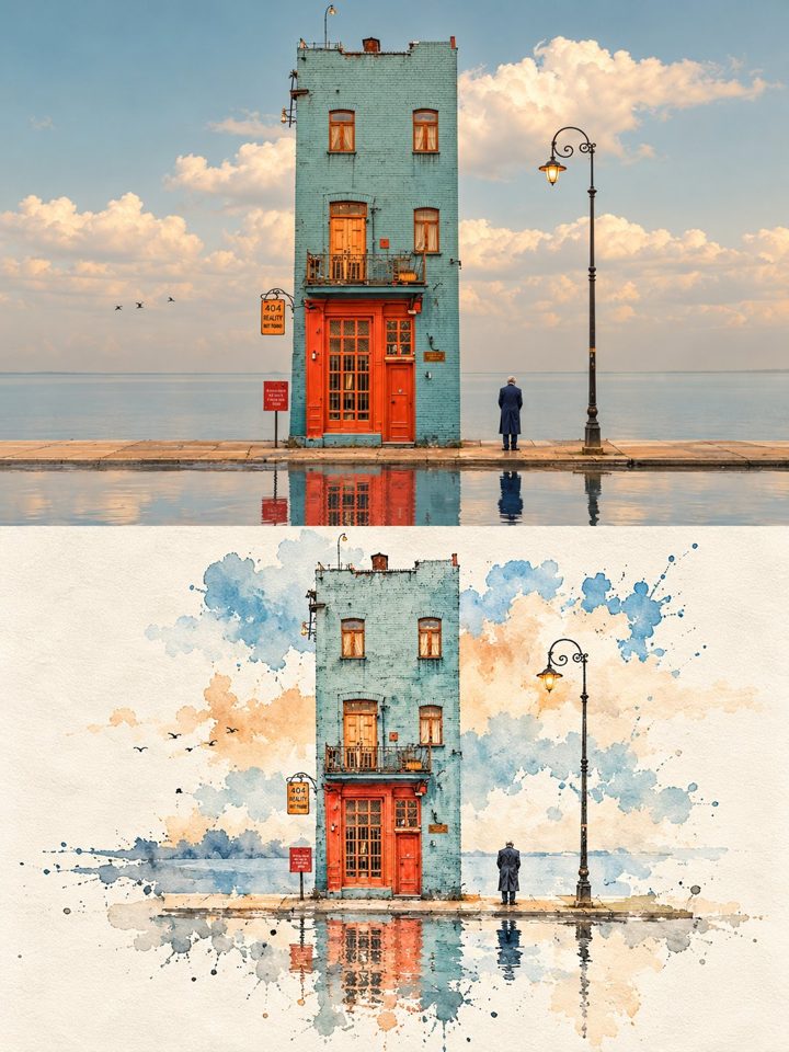 照片转水彩 — AI image by Ziha