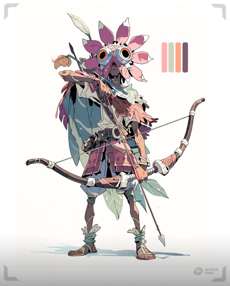 飞花部落猎手 — AI image by Anima