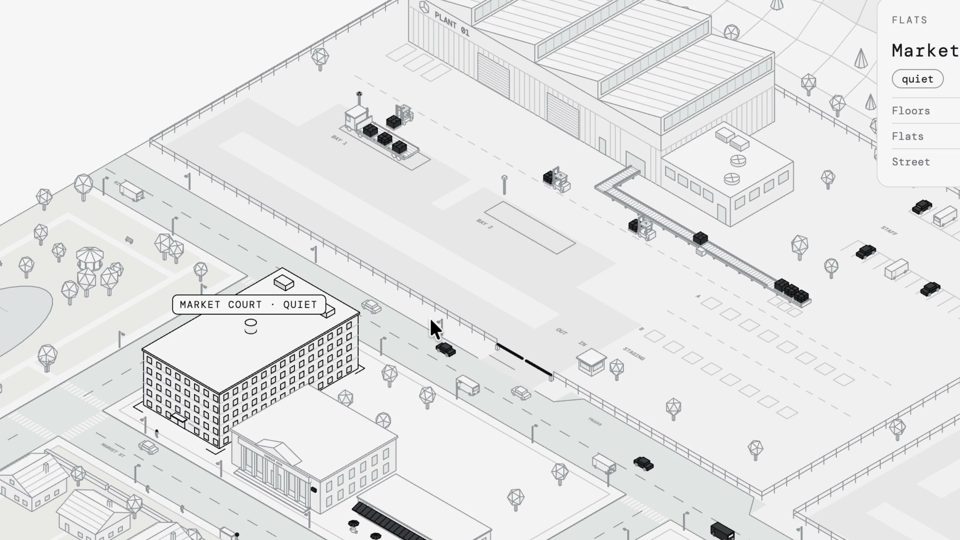 线描小城 — AI-coded work by Khalid