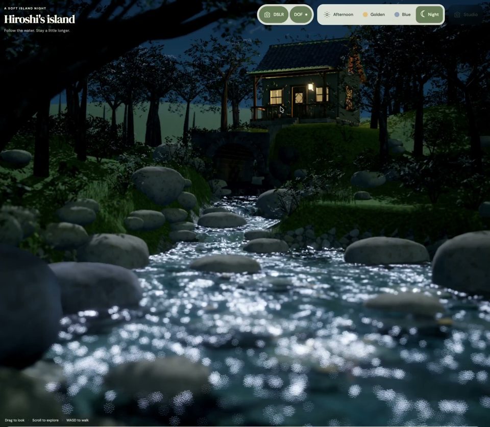 溪石夜月 — AI-coded work by Chetan Ankola