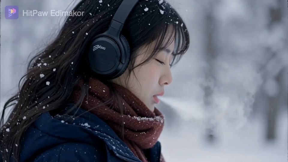 雪地里的耳机与相机 — AI video by 探路AI