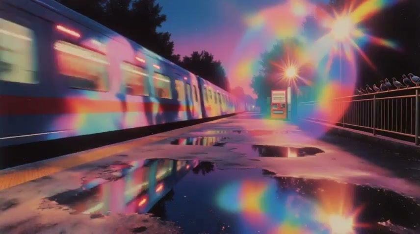 彩虹光晕列车 — AI video by 𝔹𝕃𝕍ℂ𝕂𝕃!𝔾ℍ𝕋
