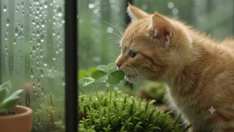 雨天温室小猫 — AI video by Mr Das