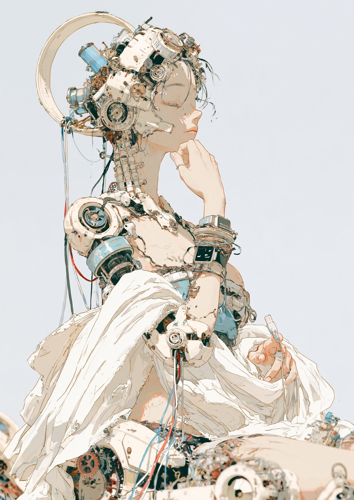 White Mecha Girl — AI image 3