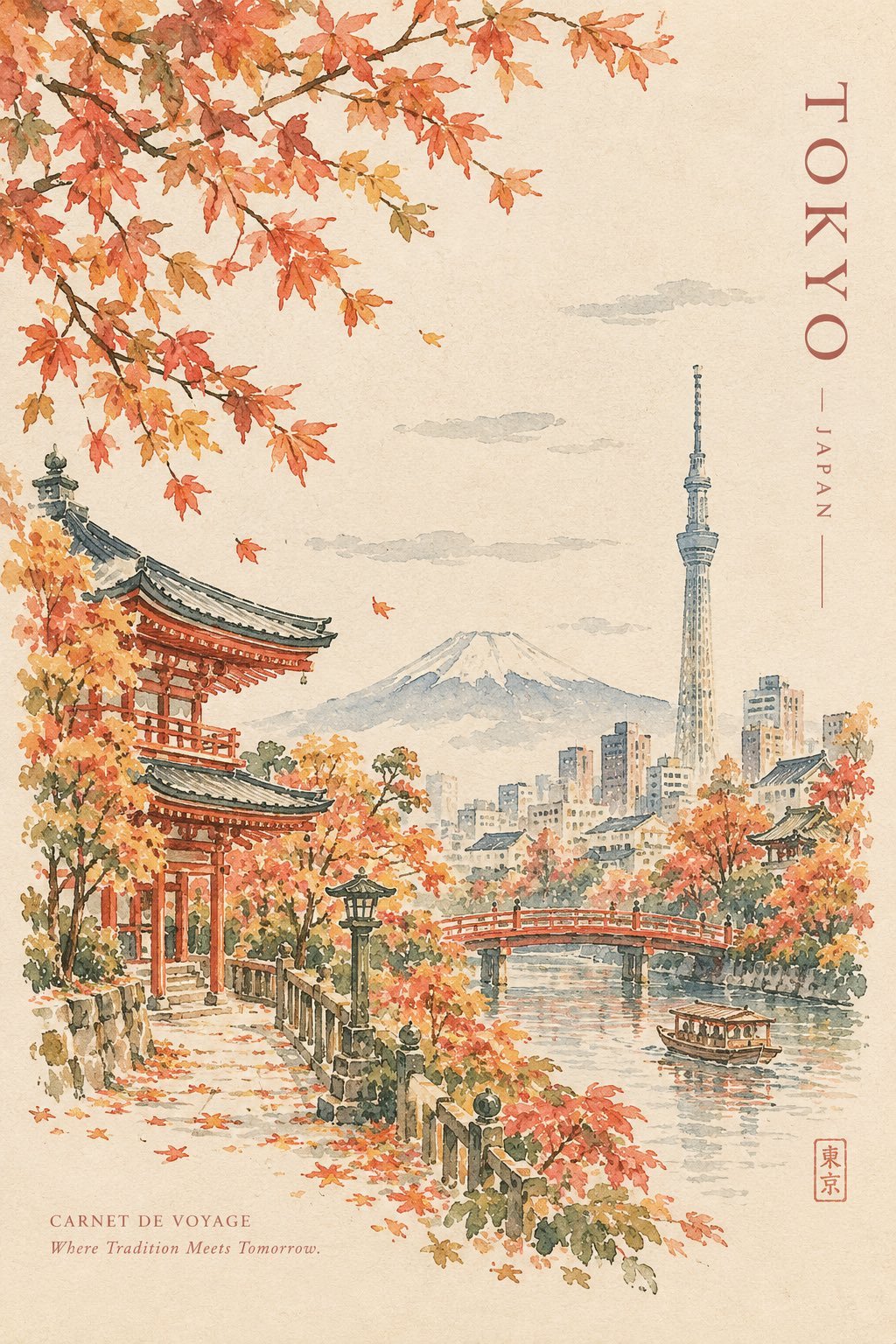 复古旅行海报 — AI image 2