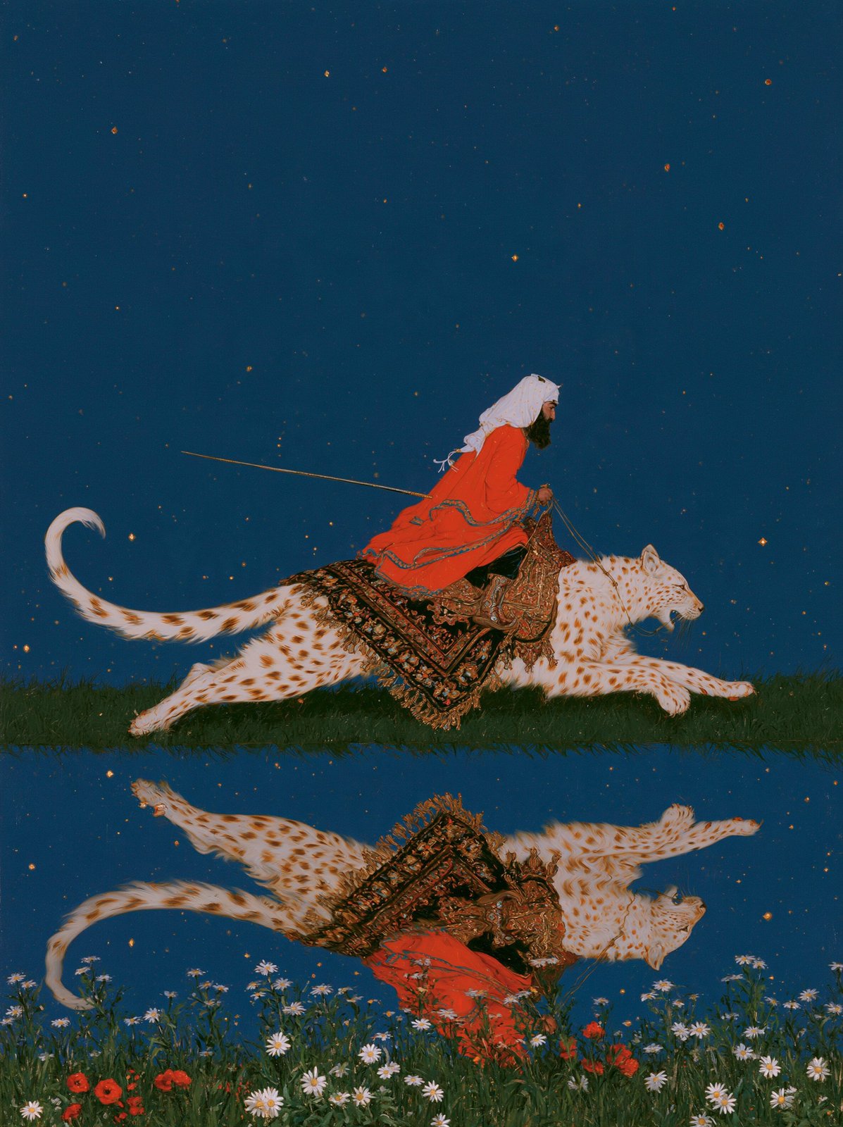 夜色倒影骑行 — AI image 2